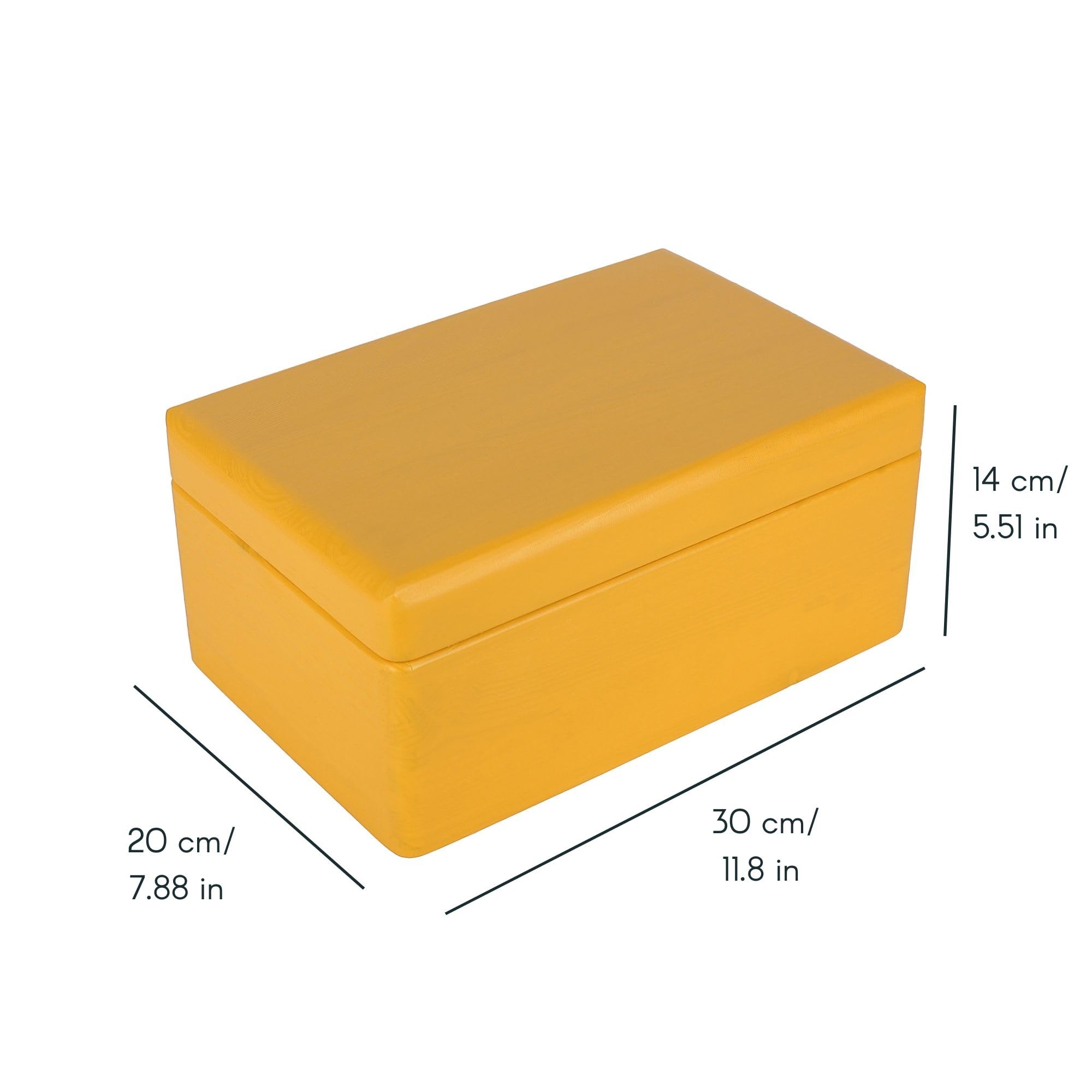 Amazon.com: Creative Deco Large Yellow Wooden Box Storage with